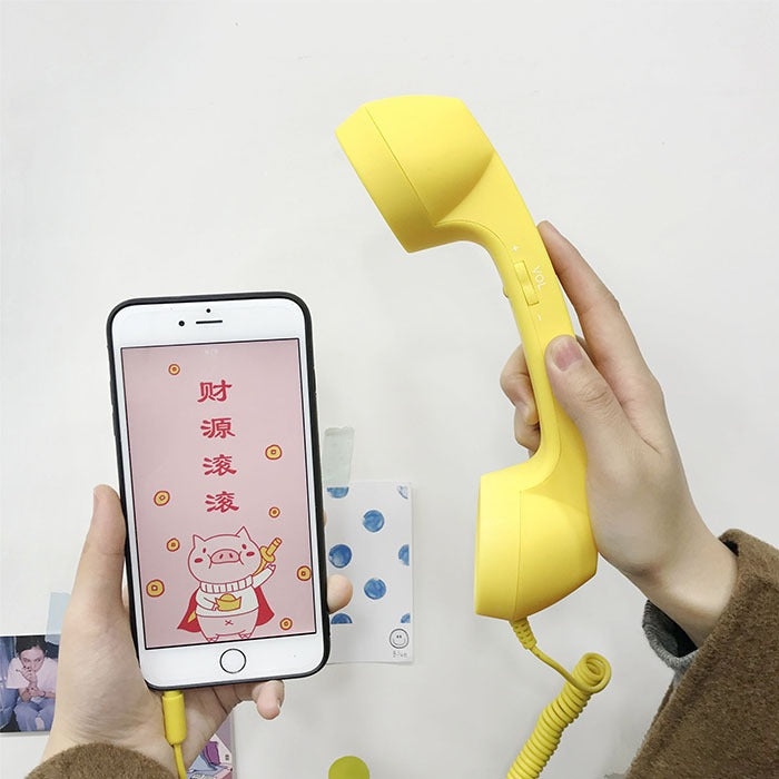 Retro Telephone Wired Earphones With Volume Control