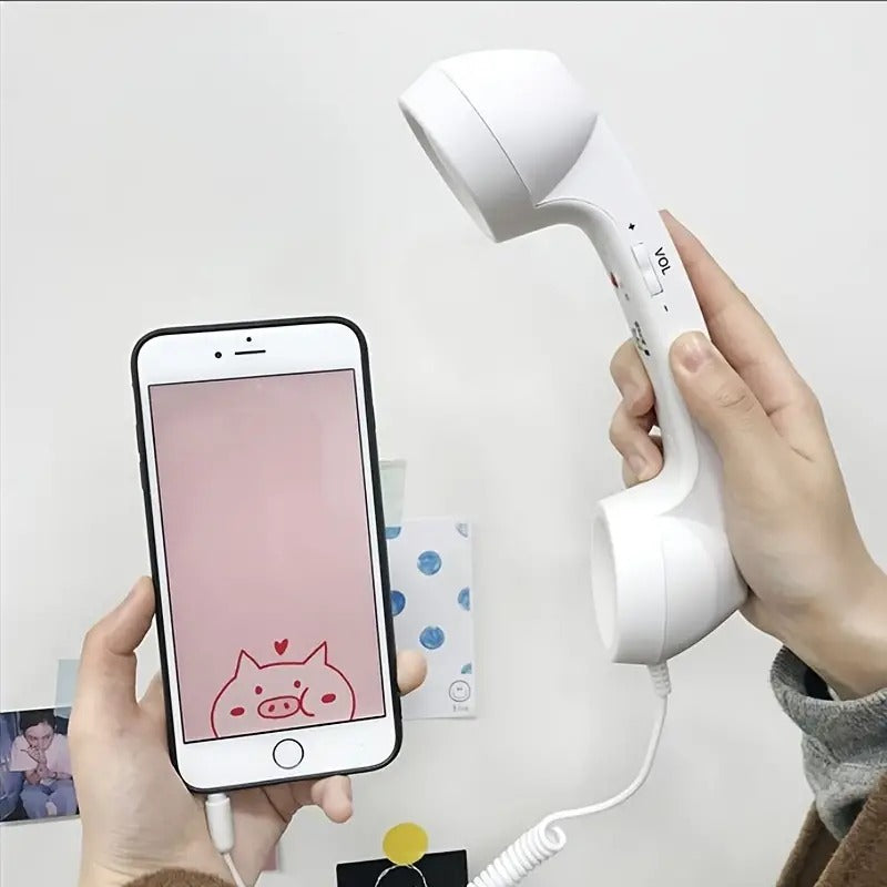 Retro Telephone Wired Earphones With Volume Control