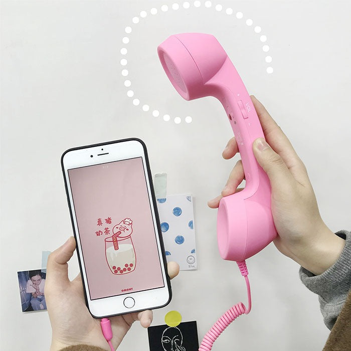Retro Telephone Wired Earphones With Volume Control