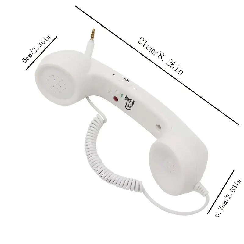 Retro Telephone Wired Earphones With Volume Control